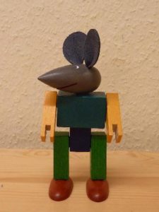 Kellner Steckfiguren 2003 "Quiek # die Maus" Holz NEU 