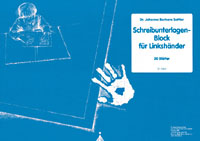 Schreibunterlagen-Block für Linkshänder